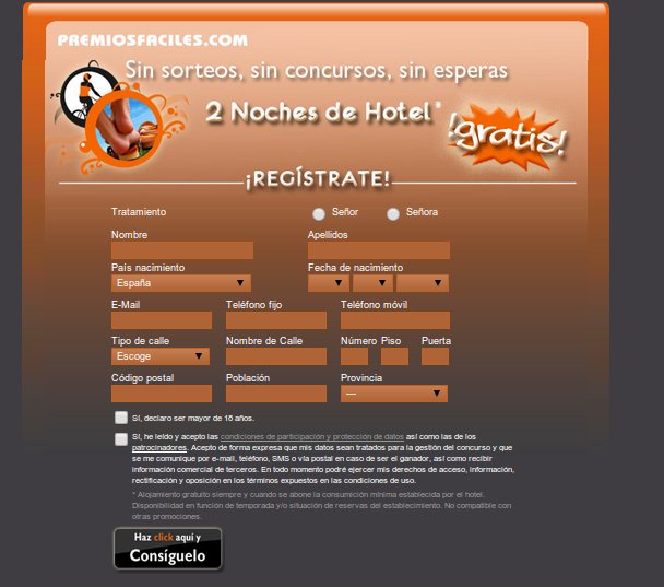 Noches de hotel en los concursos gratis online